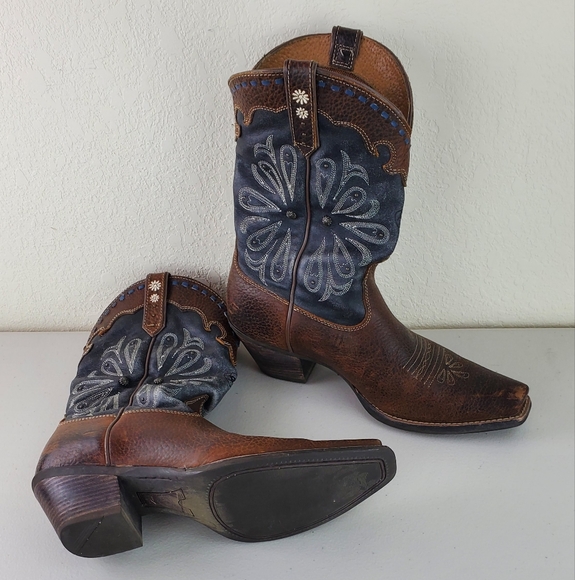 Ariat Western Cowgirl Boots Leather Women’s Size 9 B - Picture 2 of 16